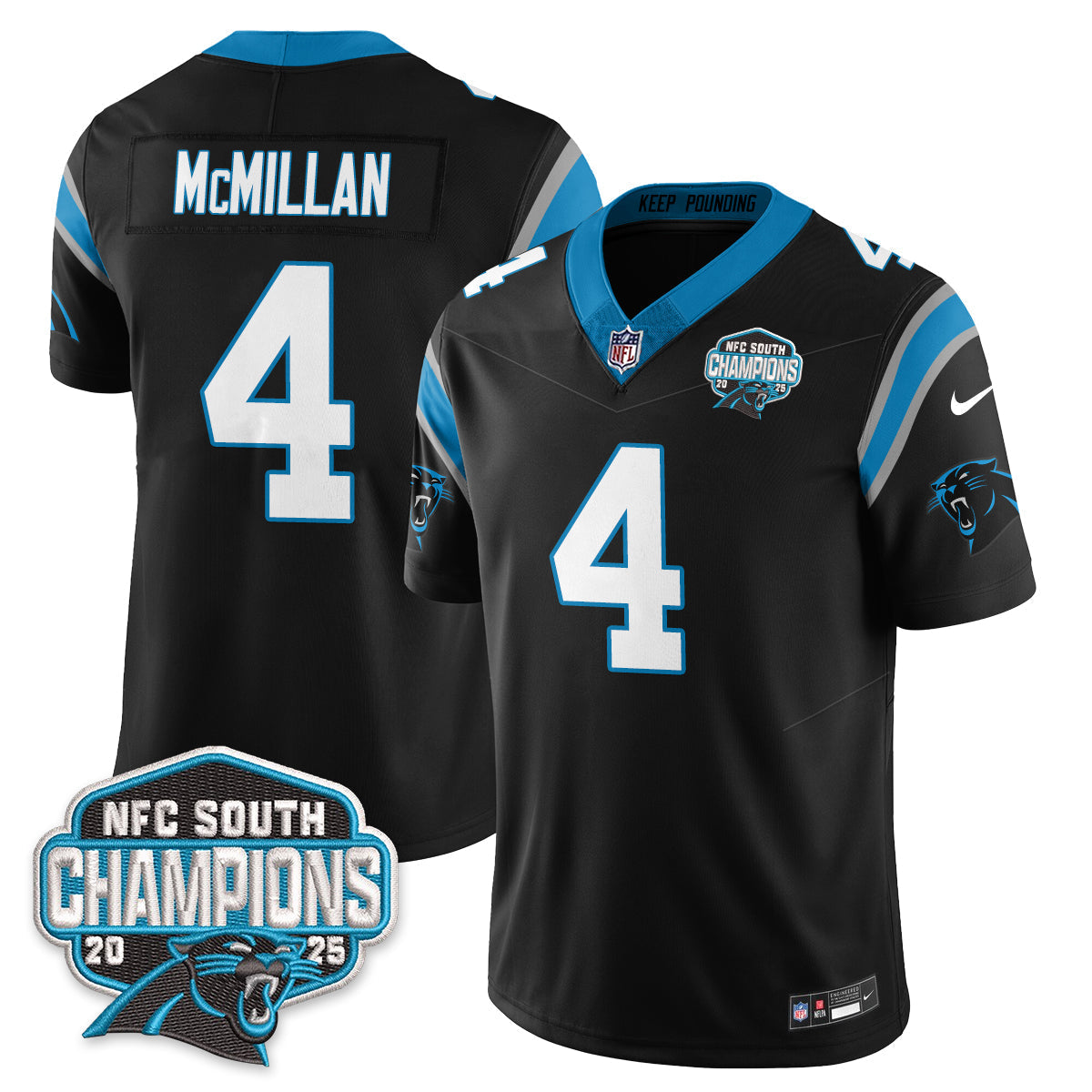 CAR NFC South Division Champions Vapor Limited Jersey n1 - All Stitched