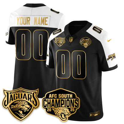 DET AFC South Division Champions Vapor Limited Gold Jersey - All Stitched