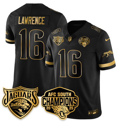 DET AFC South Division Champions Vapor Limited Gold Jersey - All Stitched