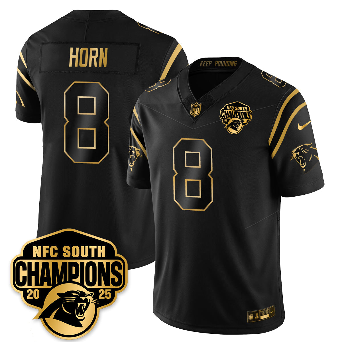 CAR NFC South Division Champions Vapor Limited Jersey - All Stitched