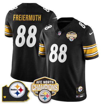 PIT AFC North Division Champions Vapor Limited Gold Jersey N2 - All Stitched