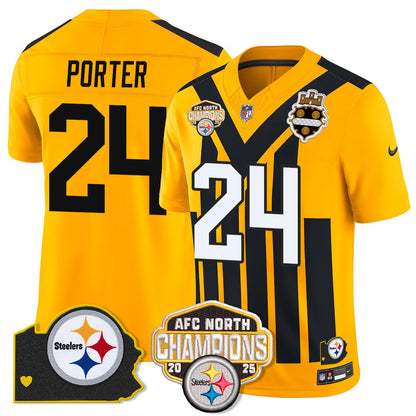 PIT AFC North Division Champions Vapor Limited Gold Jersey N2 - All Stitched