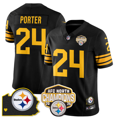 PIT AFC North Division Champions Vapor Limited Jersey N1 - All Stitched