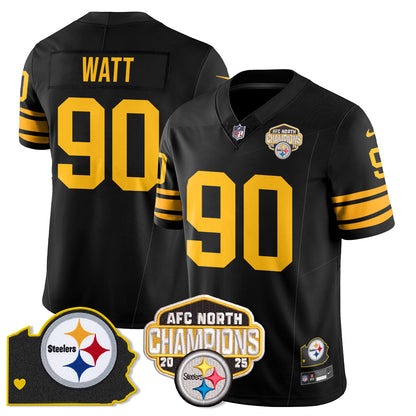 PIT AFC North Division Champions Vapor Limited Jersey N1 - All Stitched