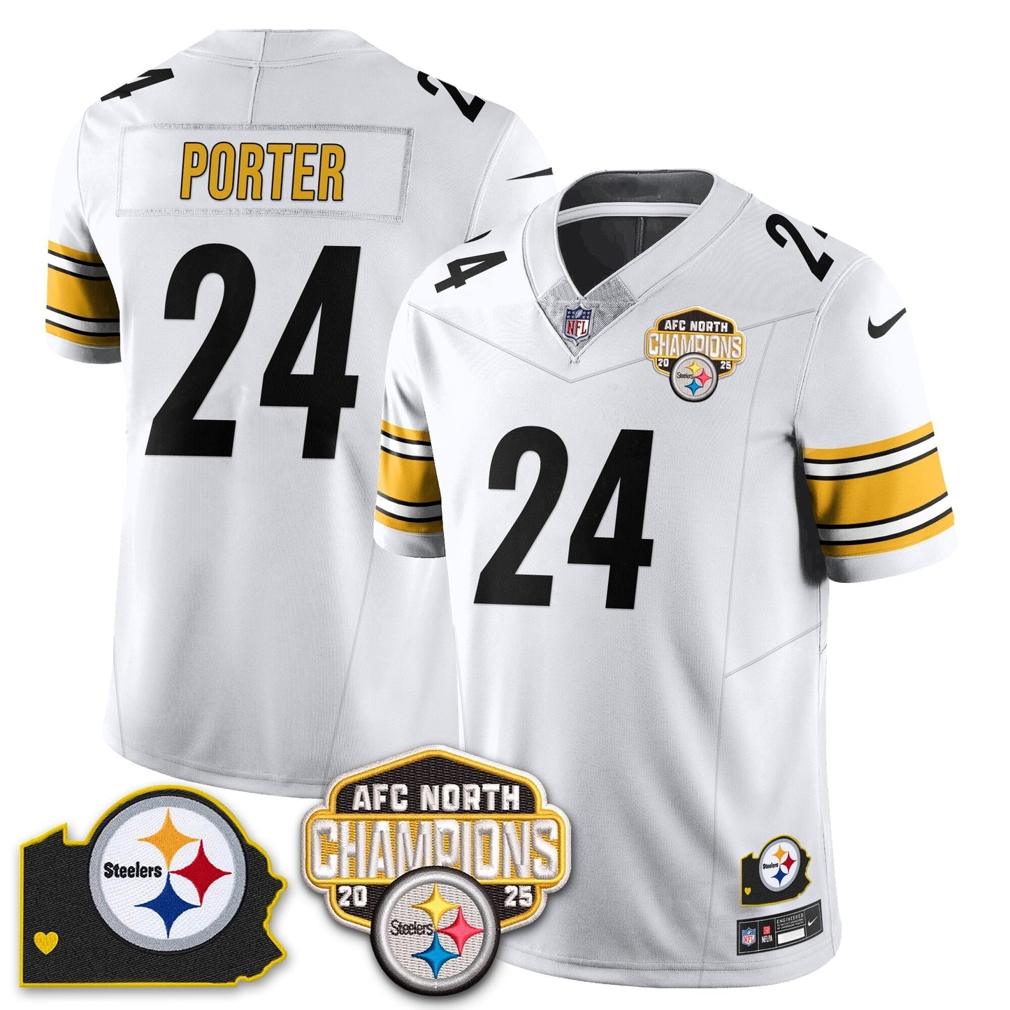 PIT AFC North Division Champions Vapor Limited Jersey N1 - All Stitched