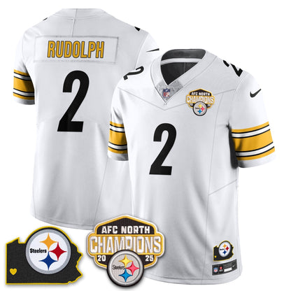 PIT AFC North Division Champions Vapor Limited Gold Jersey N2 - All Stitched