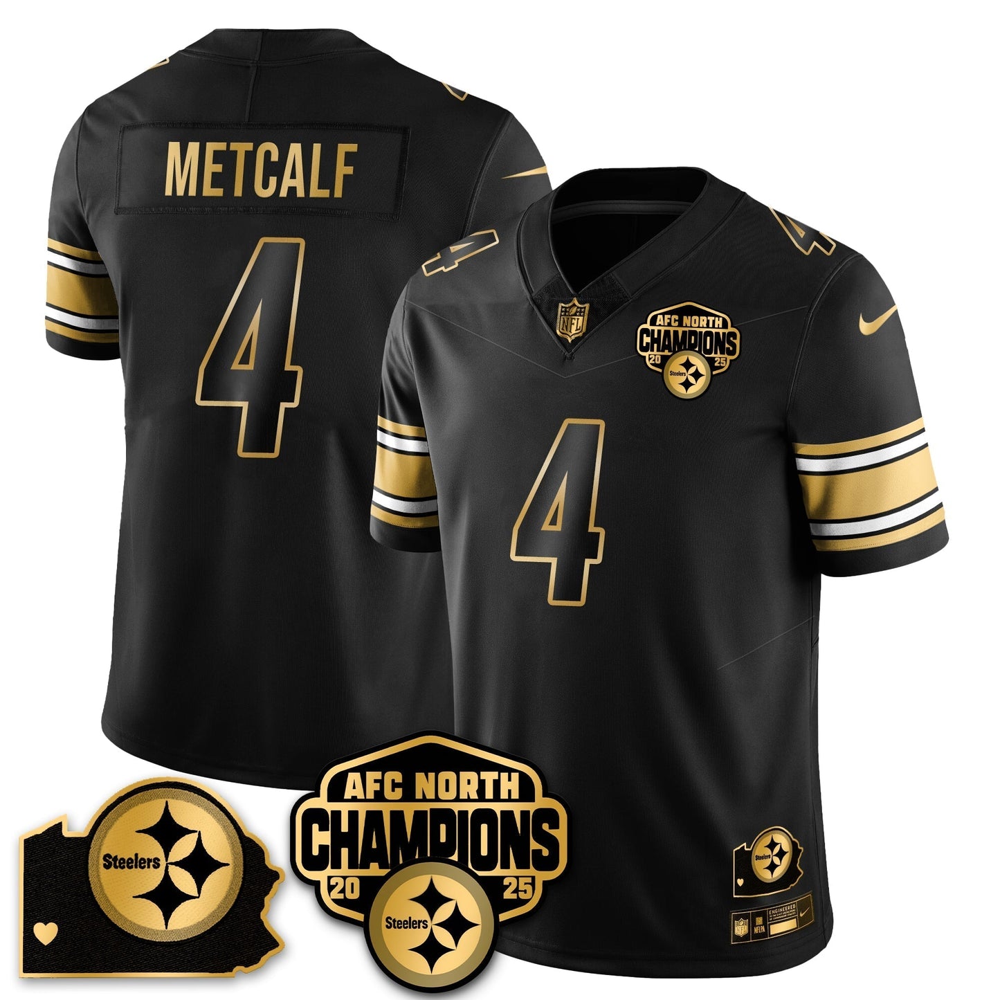 PIT AFC North Division Champions Vapor Limited Jersey N1 - All Stitched
