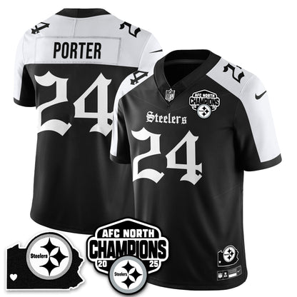 PIT Gothic AFC North Division Champions Vapor Limited Jersey - All Stitched