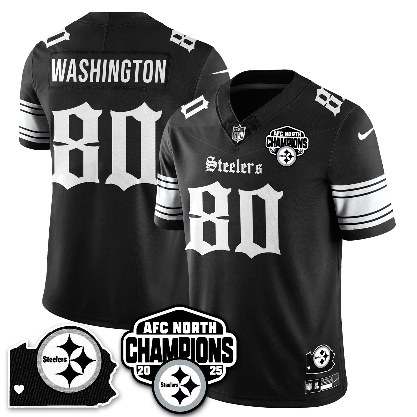 PIT Gothic AFC North Division Champions Vapor Limited Jersey - All Stitched