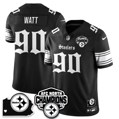 PIT Gothic AFC North Division Champions Vapor Limited Jersey - All Stitched