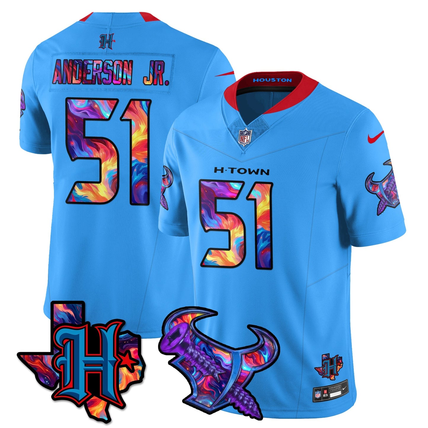 HOU Special Vapor Limited Jersey - All Stitched