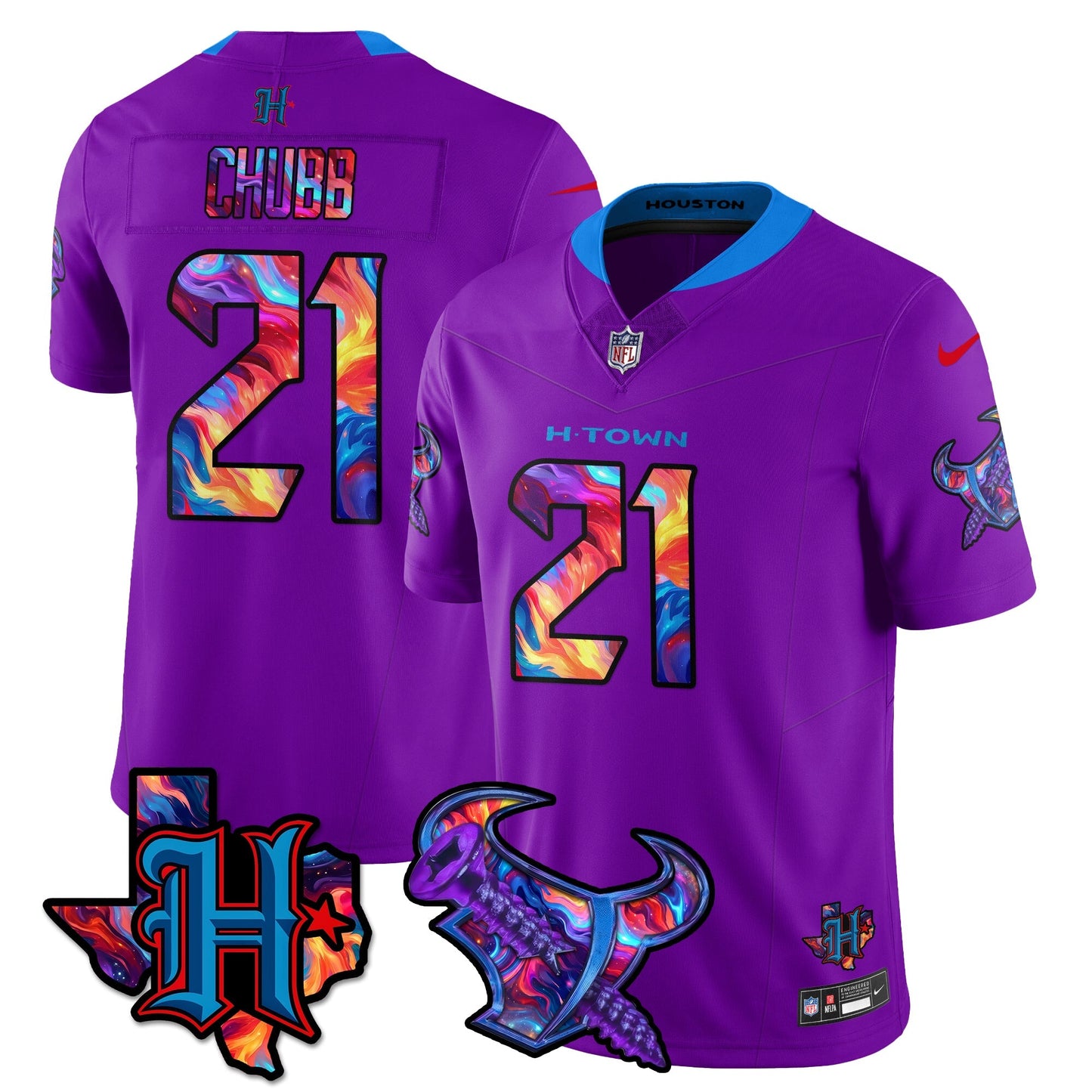 HOU Special Vapor Limited Jersey - All Stitched