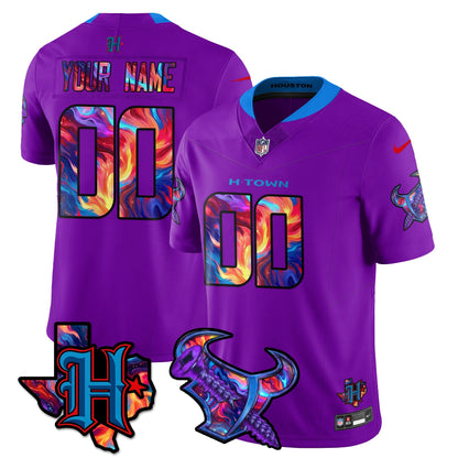 HOU Special Vapor Limited Custom Jersey - All Stitched