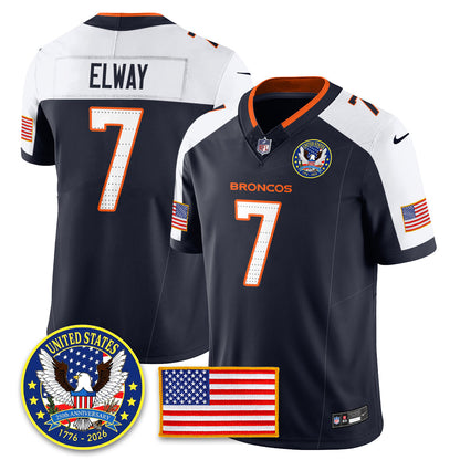 DEN "United States 250th Anniversary Patch" Vapor Limited Jersey - All Stitched