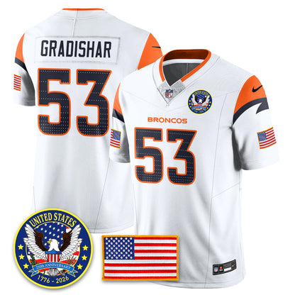 DEN "United States 250th Anniversary Patch" Vapor Limited Jersey - All Stitched