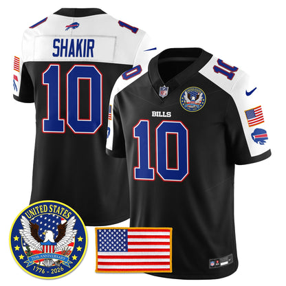 BUF "United States 250th Anniversary Patch" Vapor Limited Jersey - All Stitched