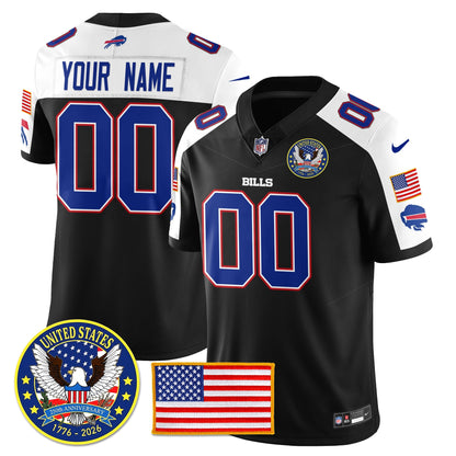BUF "United States 250th Anniversary Patch" Vapor Limited Jersey - All Stitched