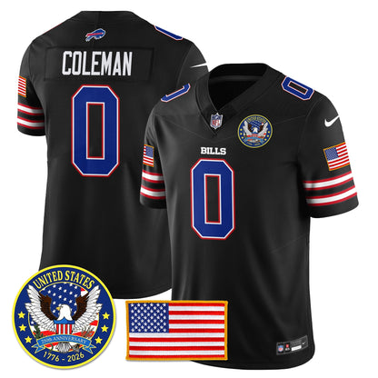 BUF "United States 250th Anniversary Patch" Vapor Limited Jersey - All Stitched