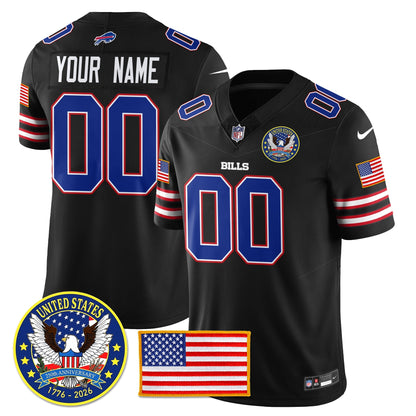 Custom BUF "United States 250th Anniversary Patch" Vapor Limited Jersey - All Stitched