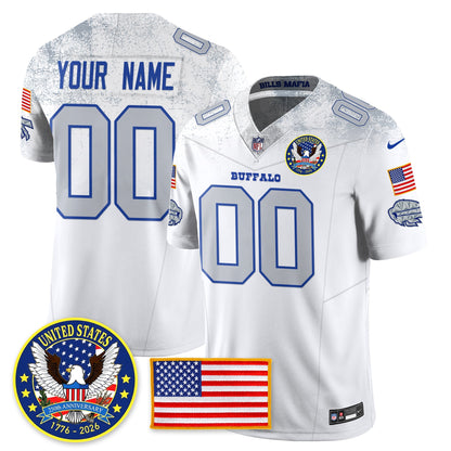 Custom BUF "United States 250th Anniversary Patch" Vapor Limited Jersey - All Stitched