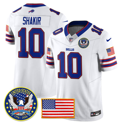 BUF "United States 250th Anniversary Patch" Vapor Limited Jersey - All Stitched