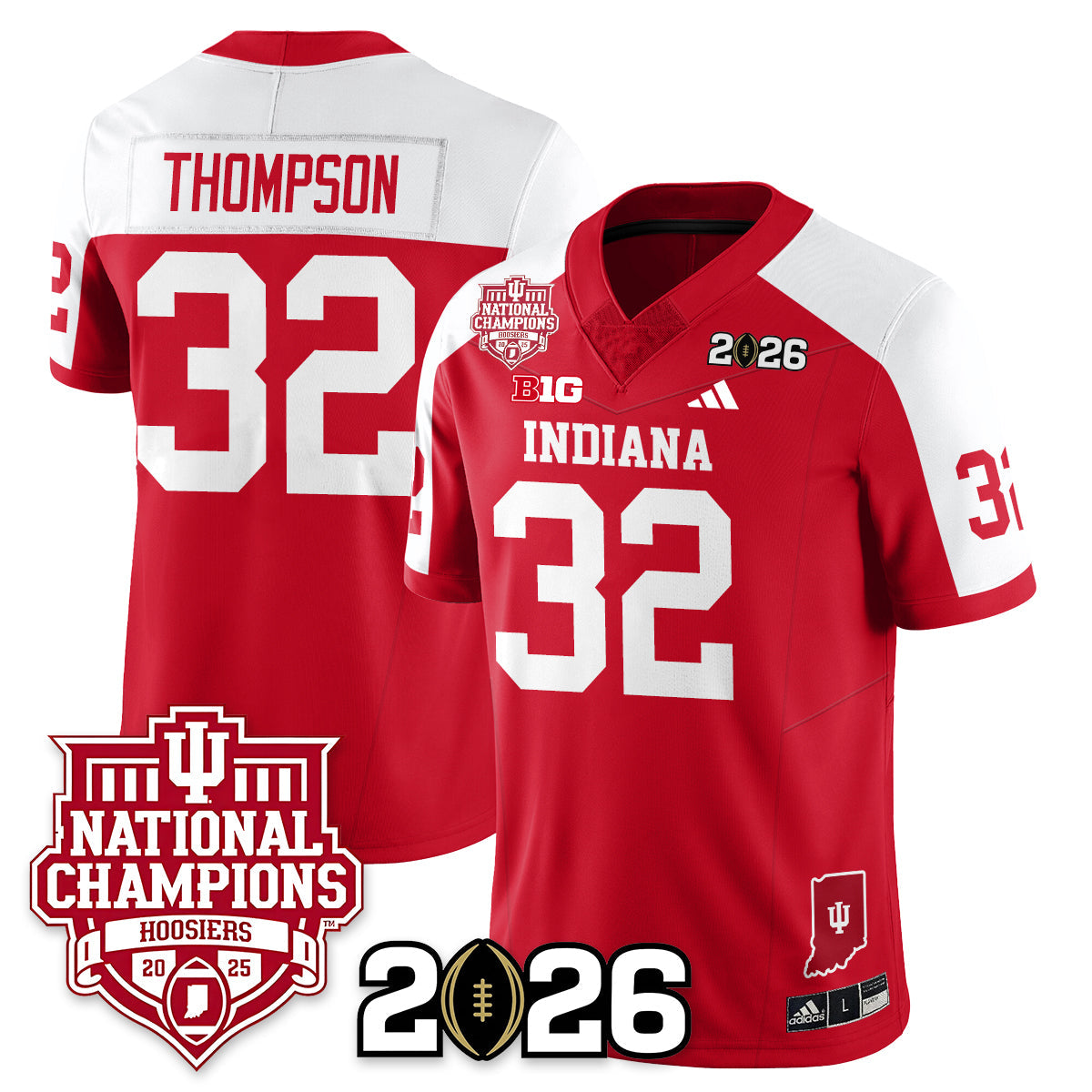 Indiana H Vapor Limited Football Jersey - 2025 National Champions - All Stitched