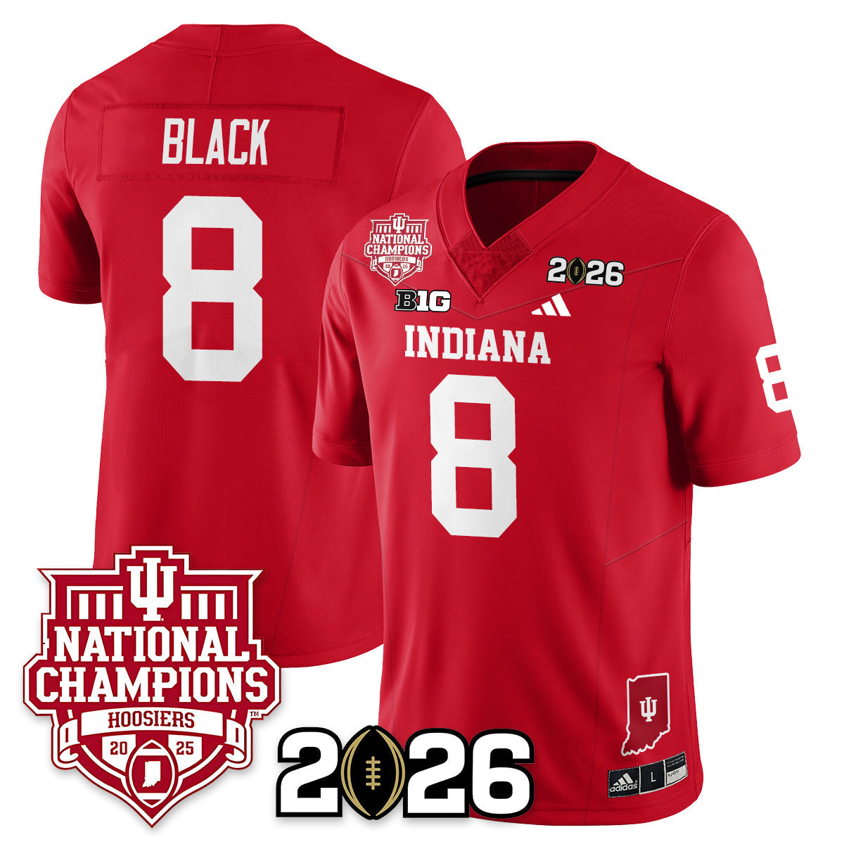Indiana H Vapor Limited Football Jersey - 2025 National Champions - All Stitched