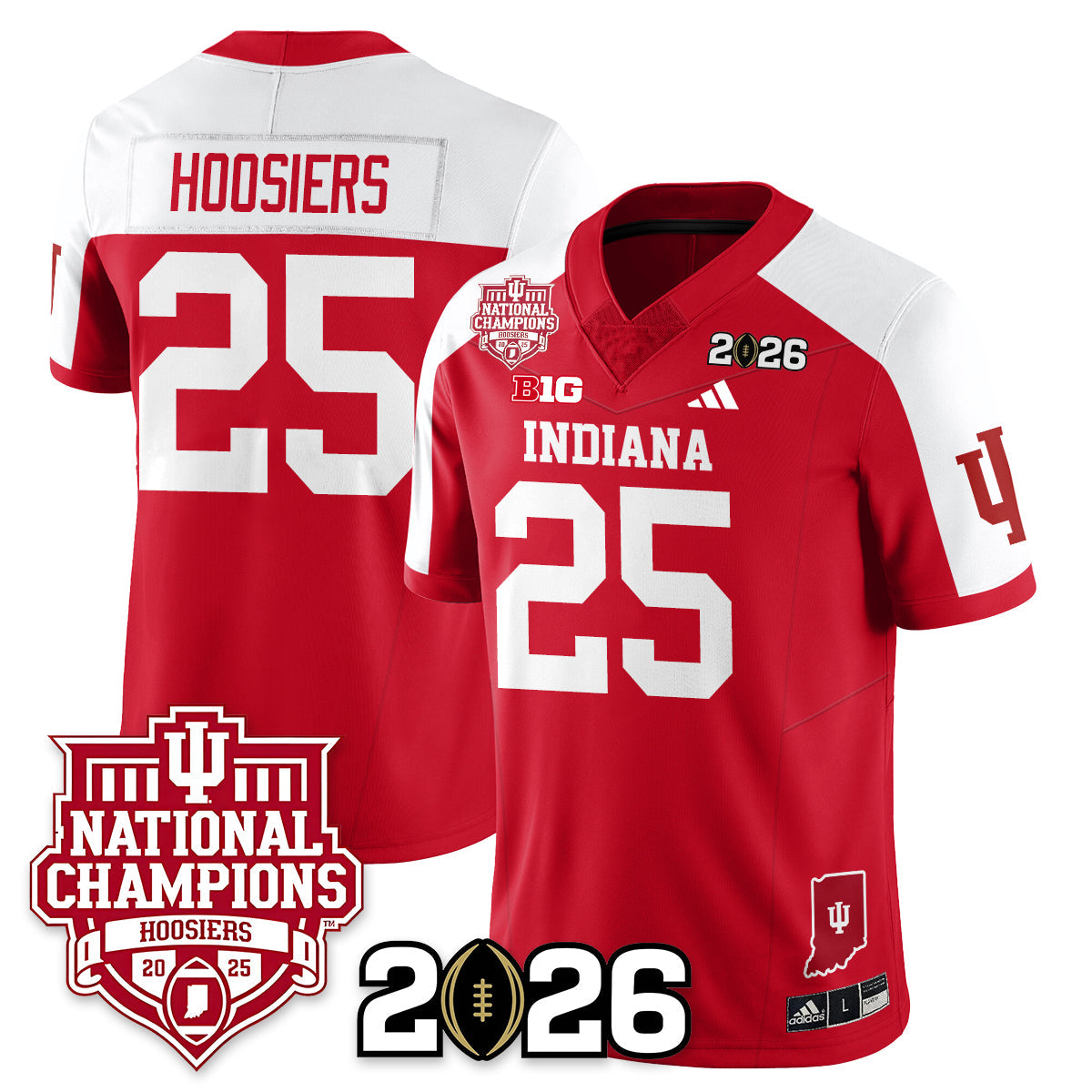 Indiana H Vapor Limited Football Jersey - 2025 National Champions - All Stitched