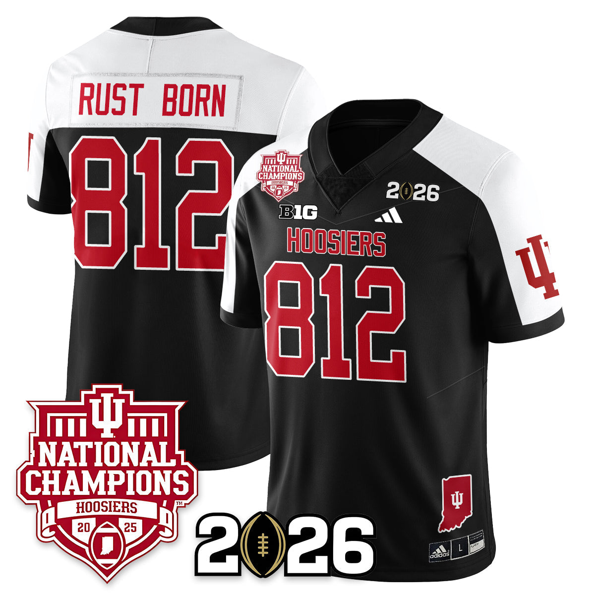 Indiana H Vapor Limited Football Jersey - 2025 National Champions - All Stitched