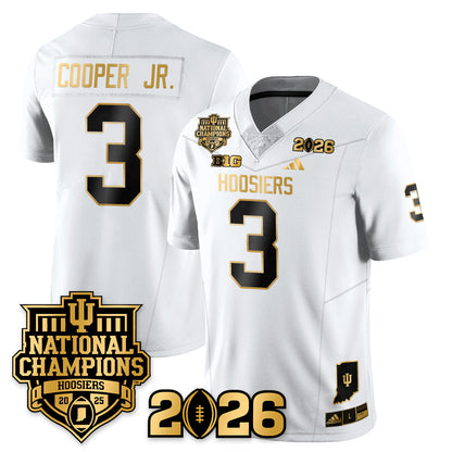 Indiana H Vapor Limited Football Gold Jersey - 2025 National Champions - All Stitched