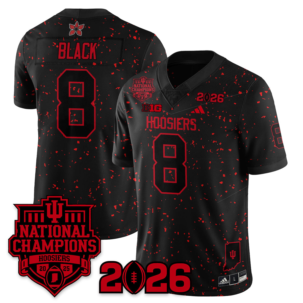 Indiana H Stranger Things Vapor Limited Football Jersey - 2025 National Champions - All Stitched