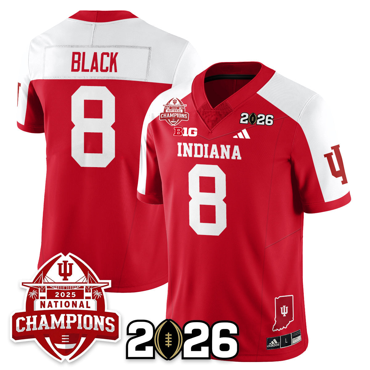 Indiana H Vapor Limited Football Jersey V2 - 2025 National Champions - All Stitched