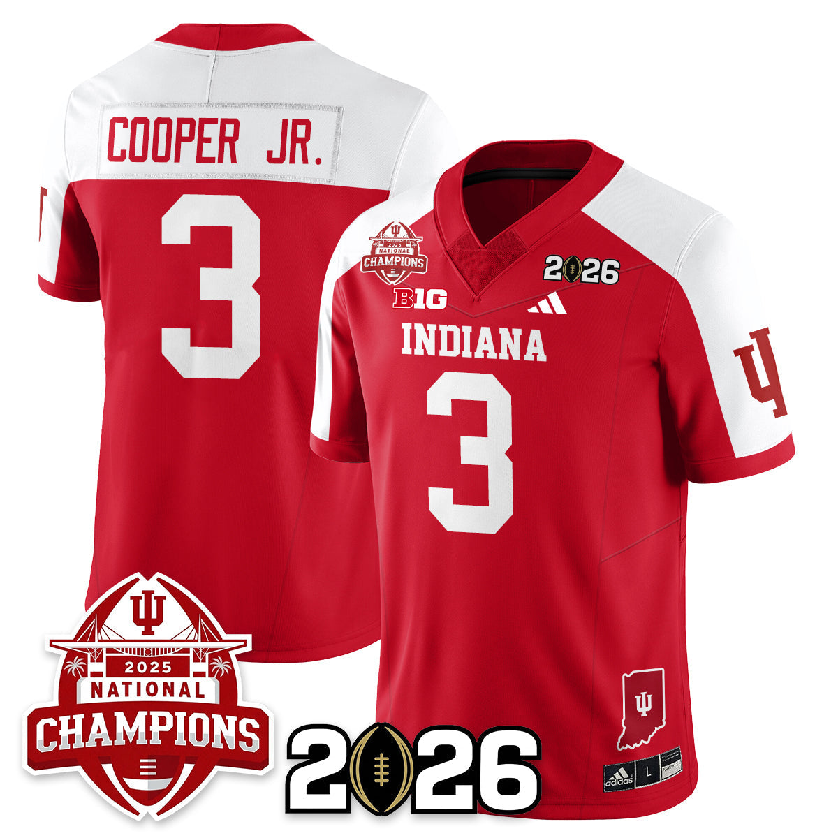 Indiana H Vapor Limited Football Jersey V2 - 2025 National Champions - All Stitched