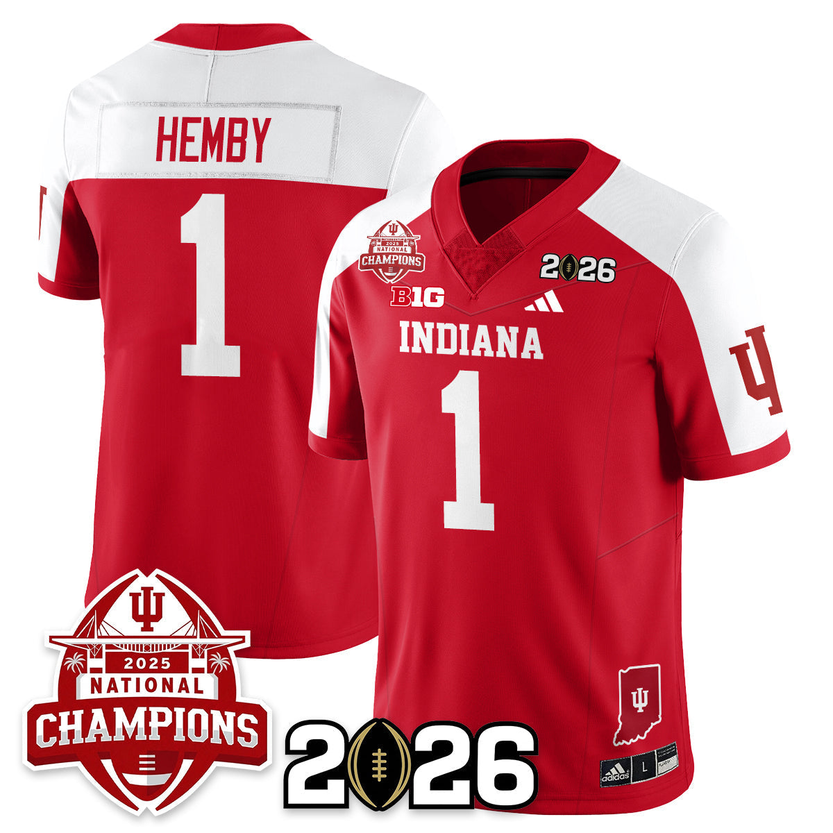 Indiana H Vapor Limited Football Jersey V2 - 2025 National Champions - All Stitched