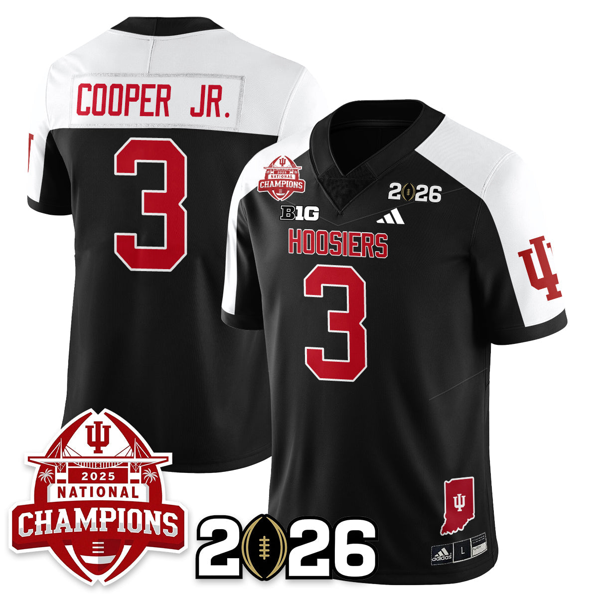 Indiana H Vapor Limited Football Jersey V2 - 2025 National Champions - All Stitched