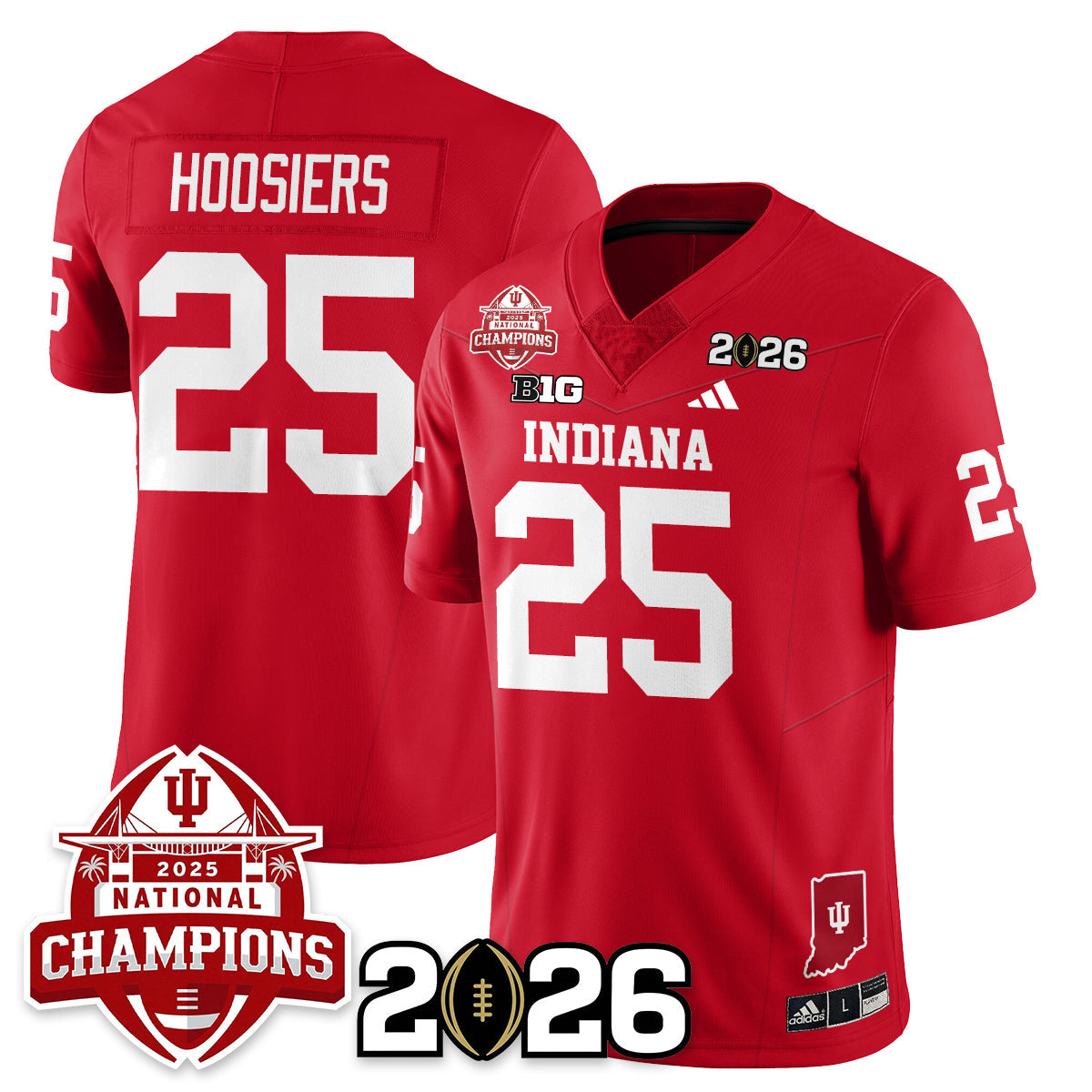 Indiana H Vapor Limited Football Jersey V2 - 2025 National Champions - All Stitched