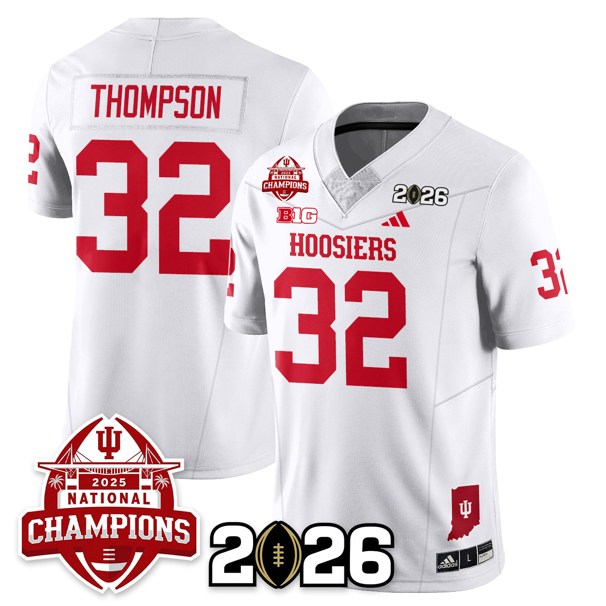 Indiana H Vapor Limited Football Jersey V2 - 2025 National Champions - All Stitched