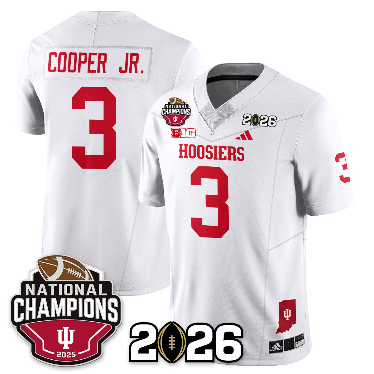 Indiana H Vapor Limited Football Jersey V3 - 2025 National Champions - All Stitched