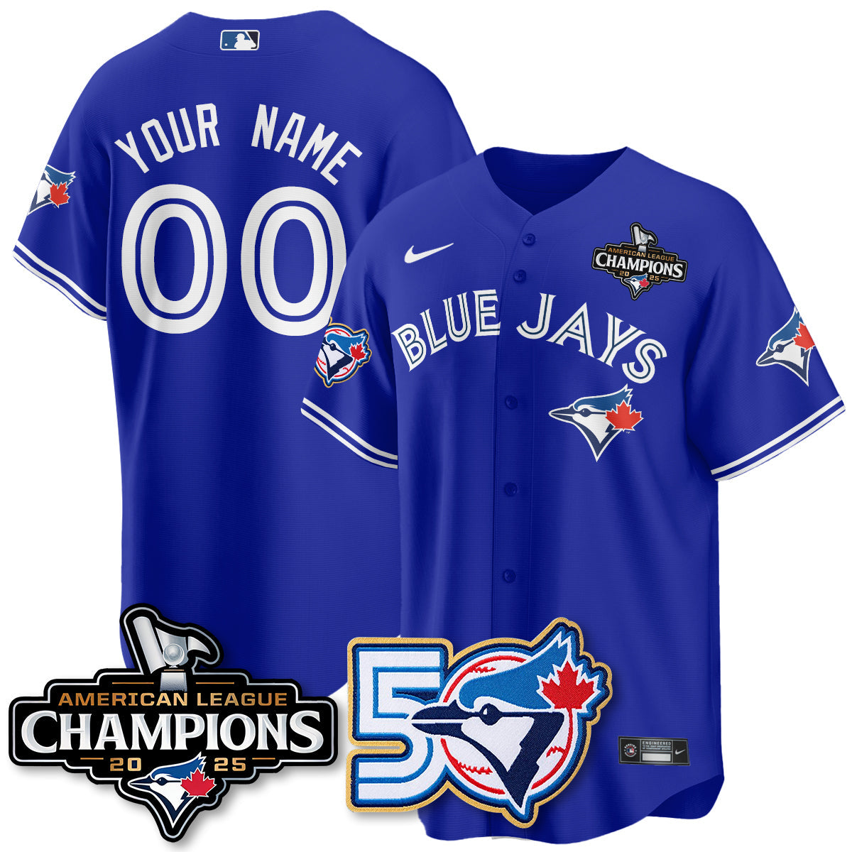 Custom TBJ 2025 American League Champions Vapor Limited Jersey - 50th Season - All Stitched