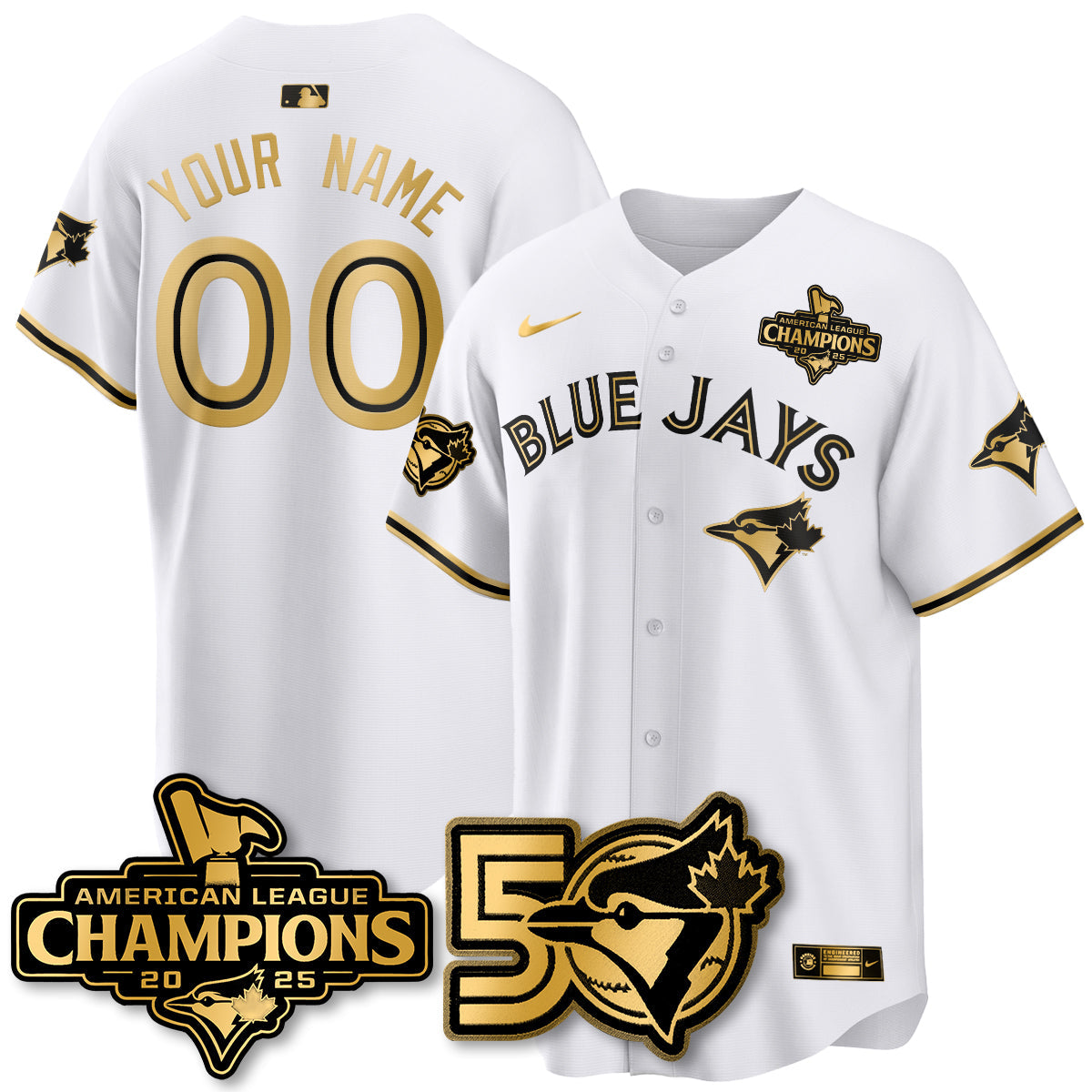 Custom TBJ 2025 American League Champions Vapor Limited Jersey - 50th Season - All Stitched