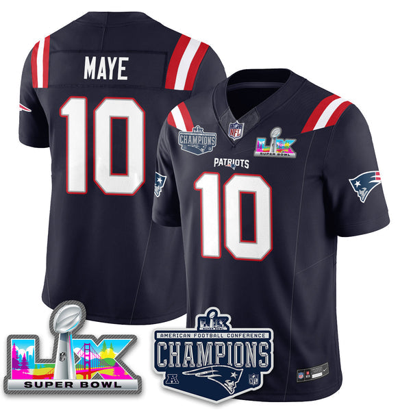 Men' NE 2025 Vapor Jersey - AFC Champions Limited Patch - All Stitched n15