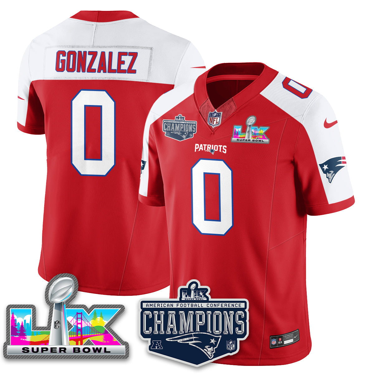 NE 2025 AFC Champions Vapor Limited Jersey - All Stitched
