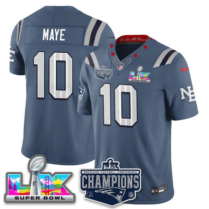 Men' NE 2025 Vapor Jersey - AFC Champions Limited Patch - All Stitched n15