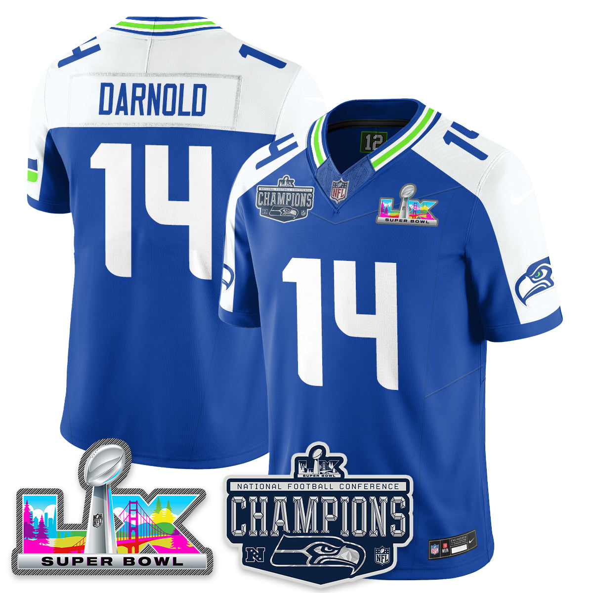 SEA 2025 NFC Champions Vapor Limited Jersey - All Stitched