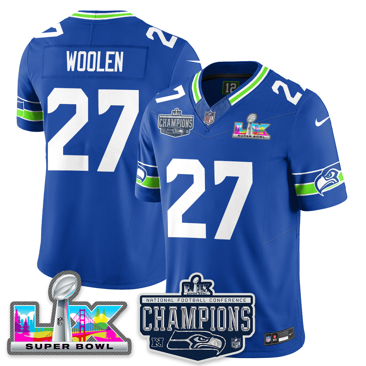 SEA 2025 NFC Champions Vapor Limited Jersey - All Stitched