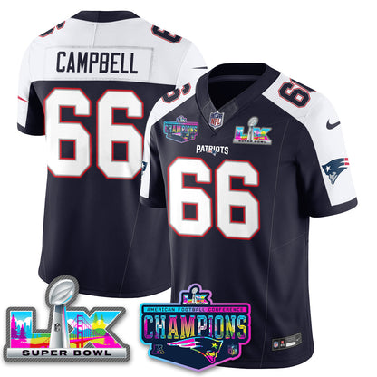NE 2025 Vapor Jersey - AFC Champions Limited Patch - All Stitched