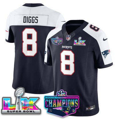 NE 2025 Vapor Jersey - AFC Champions Limited Patch - All Stitched