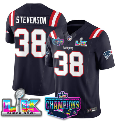 NE 2025 Vapor Jersey - AFC Champions Limited Patch - All Stitched