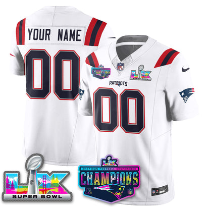 Custom NE 2025 Vapor Jersey - AFC Champions Limited Patch - All Stitchedhed (Copy)