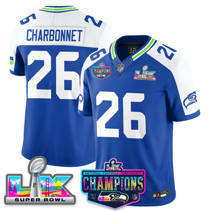 SEA 2025 Vapor Limited Jersey - NFC Champions Limited Patch - All Stitched